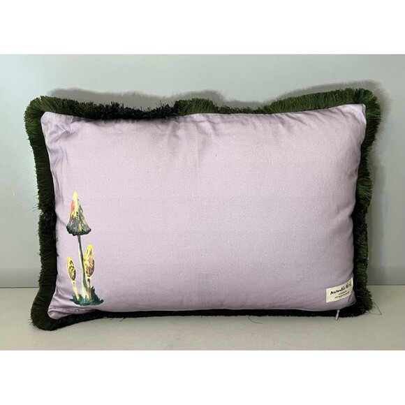 Anthropologie Nathalie Lete Marais Embroidered Sateen Pillow Mushrooms - Picture 3 of 4